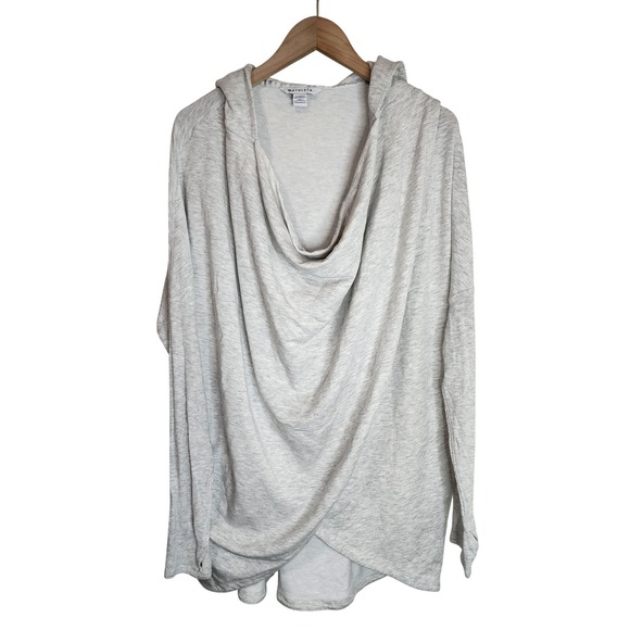 Athleta Tops - Athleta Purana Wrap Hoodie Women's Medium Pullover Sweater Long‎ Sleeve Grey